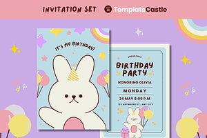 Birthday Celebration Canva Template, a Design Template by TemplateCastleStore