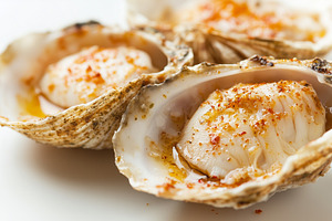 Deliciously seasoned scallops shells, a Food & Drink Photo by MistyDay