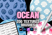 Procreate Ocean & Sea texture brush, a Brush Add-On by Revabrush (Thumbnail 1 of 5)