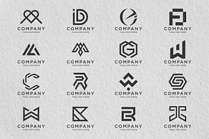 Set of monogram logo design. PART 3