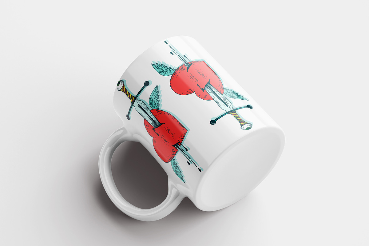 Sword & Heart design set, a Decorative Illustration by OKart.studio (Photo 2 of 6)
