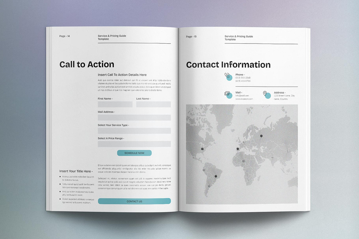 Service and Pricing Guide Template, a Magazine Template by E-Type (Photo 3 of 7)