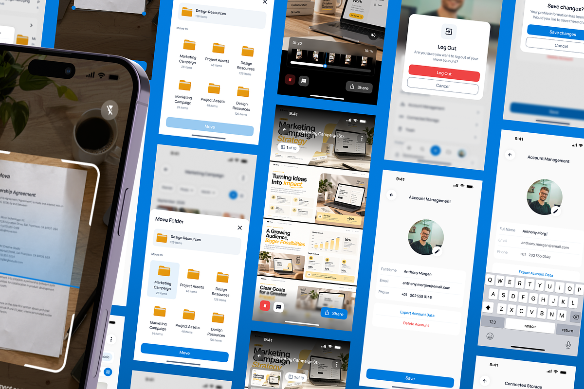 Mova - Cloud File Management UI Kit, an UI Kit Template by Agensip Design Agency (Photo 2 of 10)