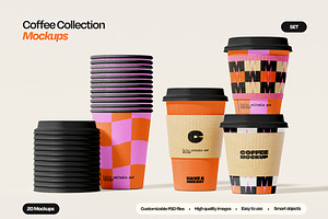 Coffee Cup Packaging Mockup Set, a Packaging Mockup by Mego-studio