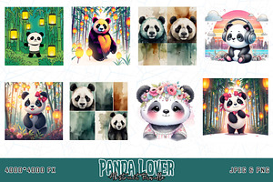 20 Groovy Panda T-shirt Bundle, an Illustration by Sofia's Fashion
