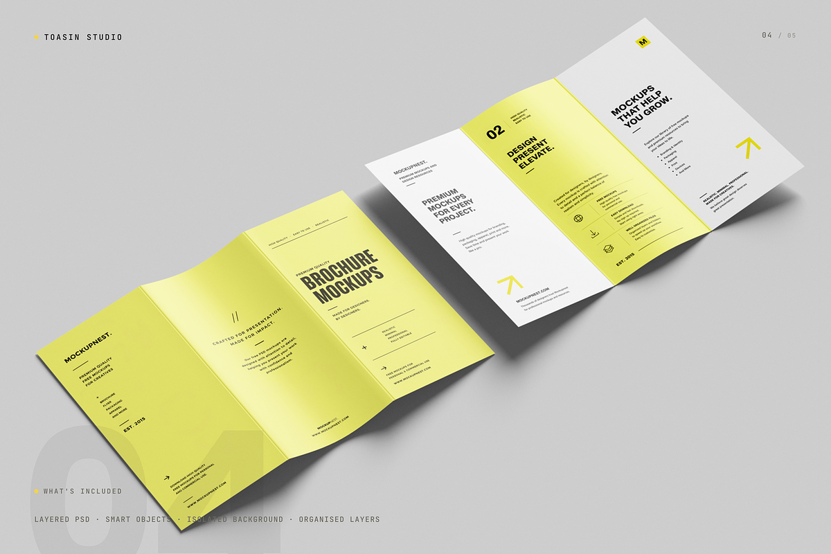 A4 Trifold Brochure Mockup, an Advertising Mockup by Toasin Studio (Photo 4 of 5)