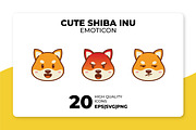 Cute Shiba Inu Emoticon, an Emoji Icon by yellowline (Thumbnail 1 of 3)