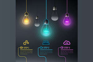 [50%OFF] Colorful Vector Bulbs 8
