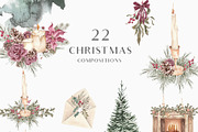 SALE! Christmas Holiday Watercolor, a Seasonal Illustration by Grace Noboa Illustrations (Thumbnail 6 of 9)