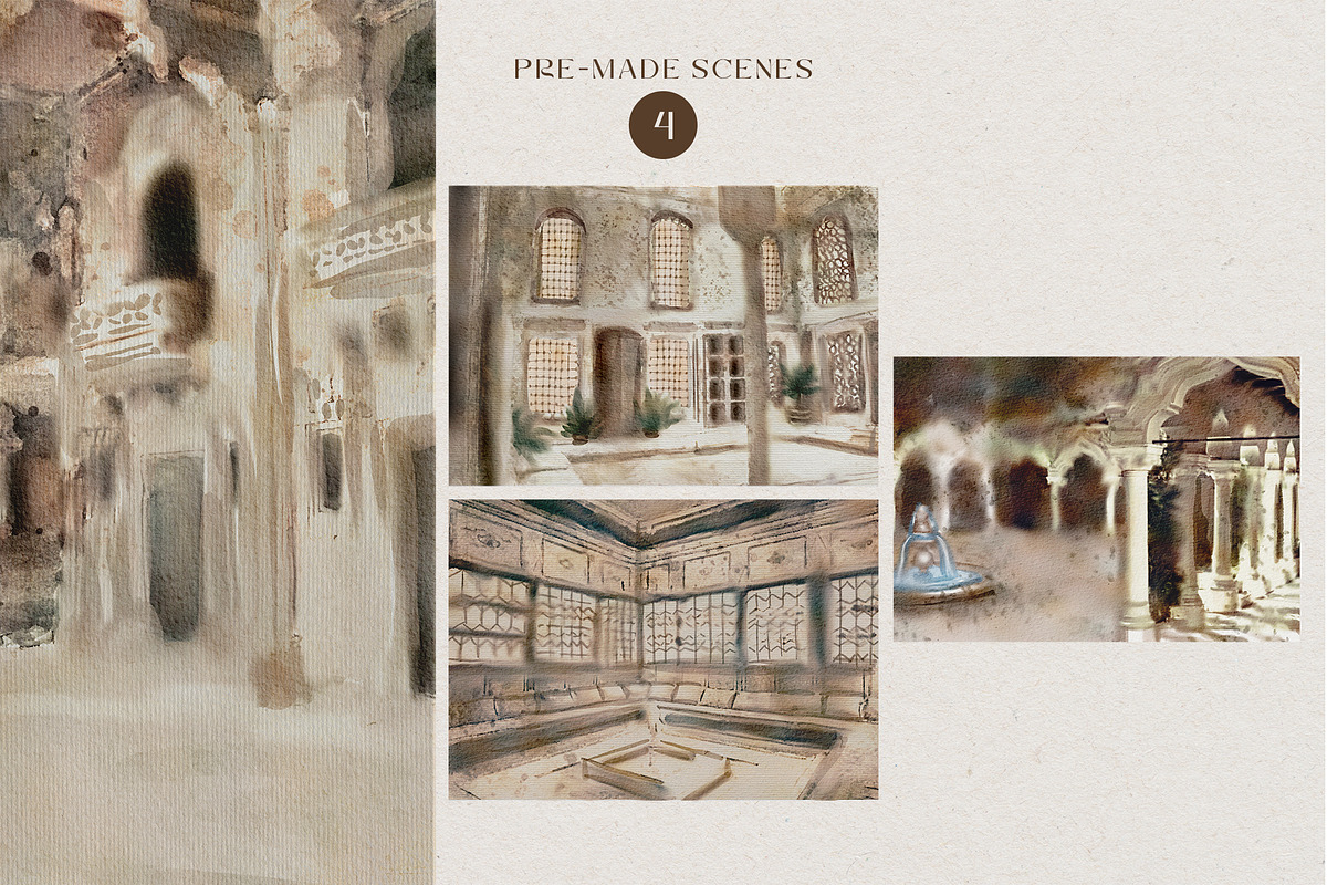 Odalisque - Watercolor Harem Creator, a Decorative Illustration by Kaleriia (Photo 9 of 13)