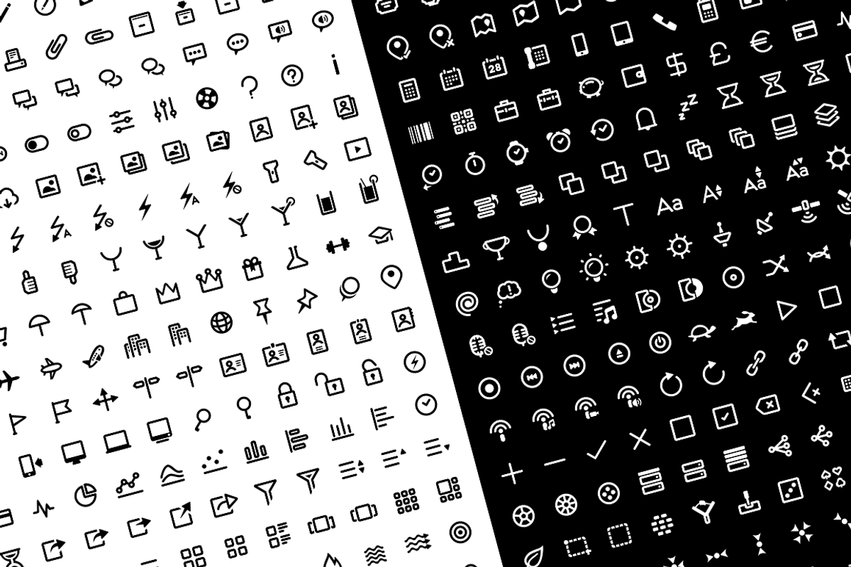 Clear Icons - Thick (500 Icons), an Outline Icon by Radesign (Photo 3 of 3)