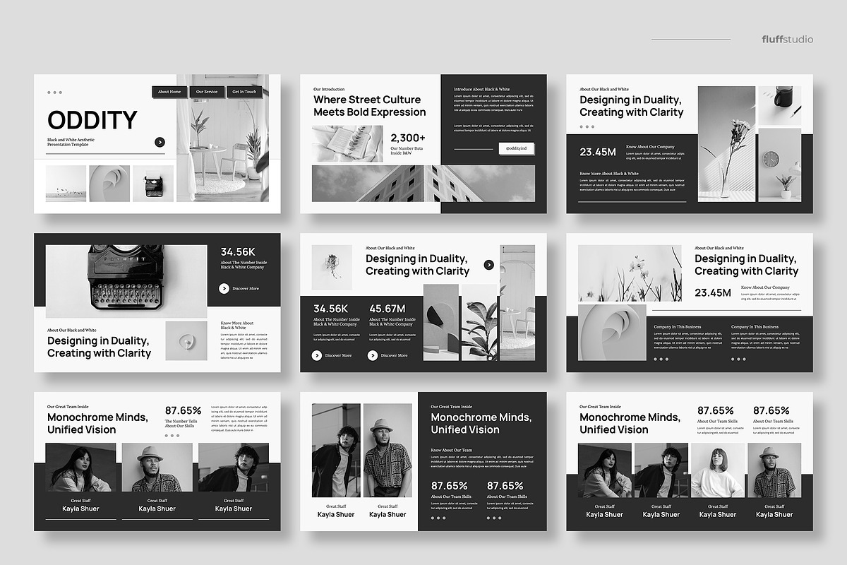Black & White Keynote Template, a Presentation Template by fluffstudio (Photo 2 of 4)