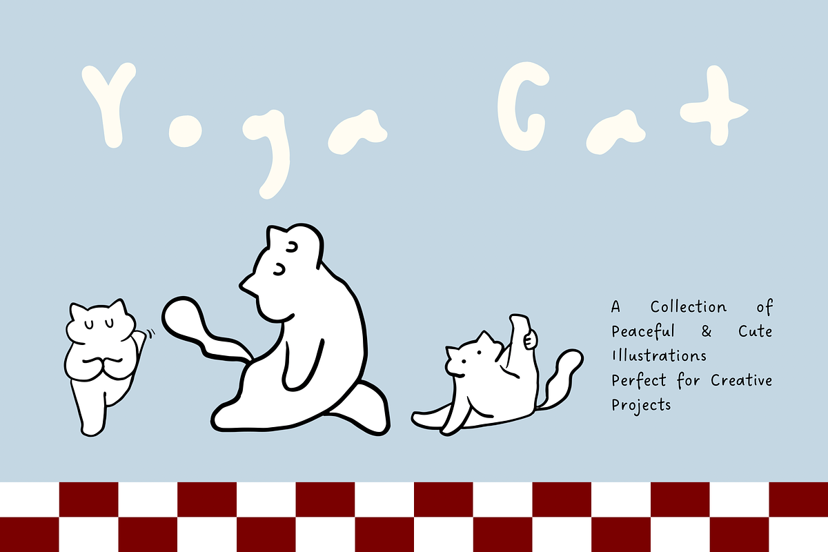 41 Yoga Cat Illustrations Bundle, an Animal Illustration by The Journey Atelier (Photo 1 of 5)
