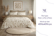 Bedding Duvet & Pillow Cover Mockup, a Household Mockup by Mie Mockup Studio (Thumbnail 2 of 5)