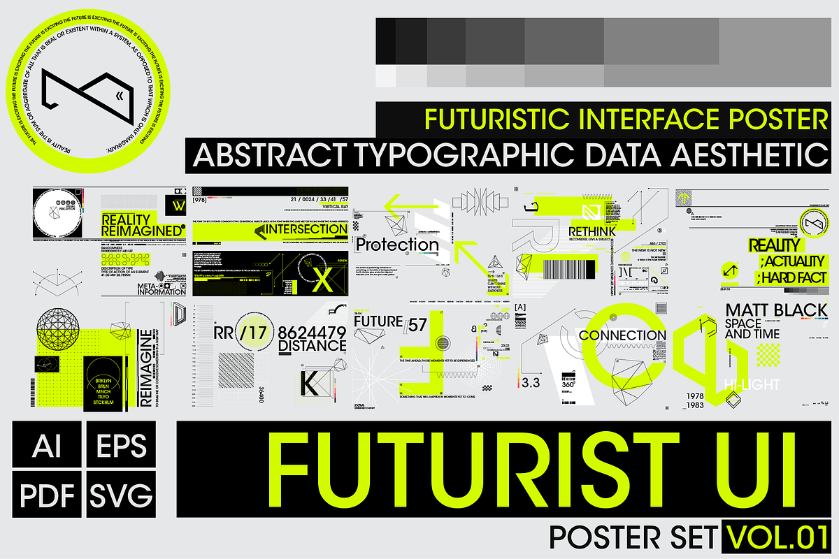 FUTURE DATA LAYOUTS — Poster Bundle, a Graphic by NoSpoon Design (Photo 1 of 11)