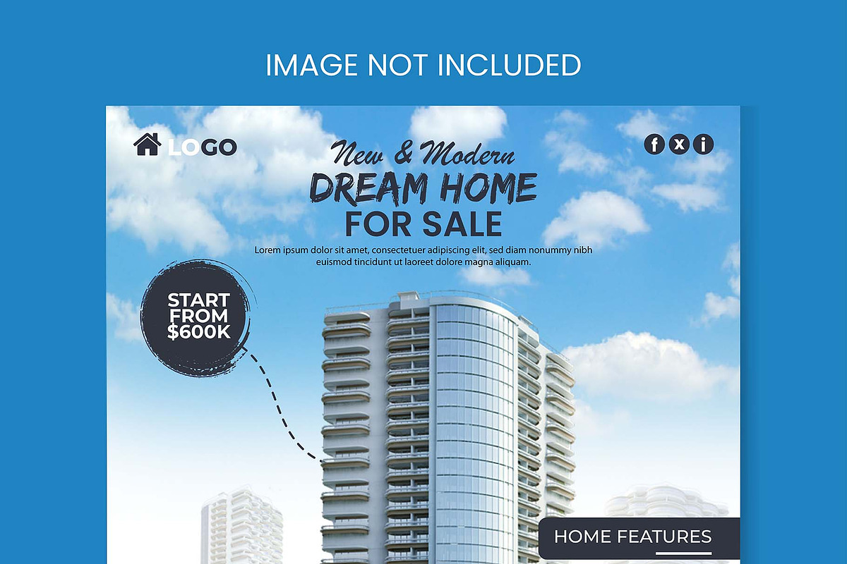 Real estate social media banner, a Decorative Illustration by Photoshop Action (Photo 4 of 17)