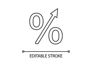 Percentage Growth Linear Icon