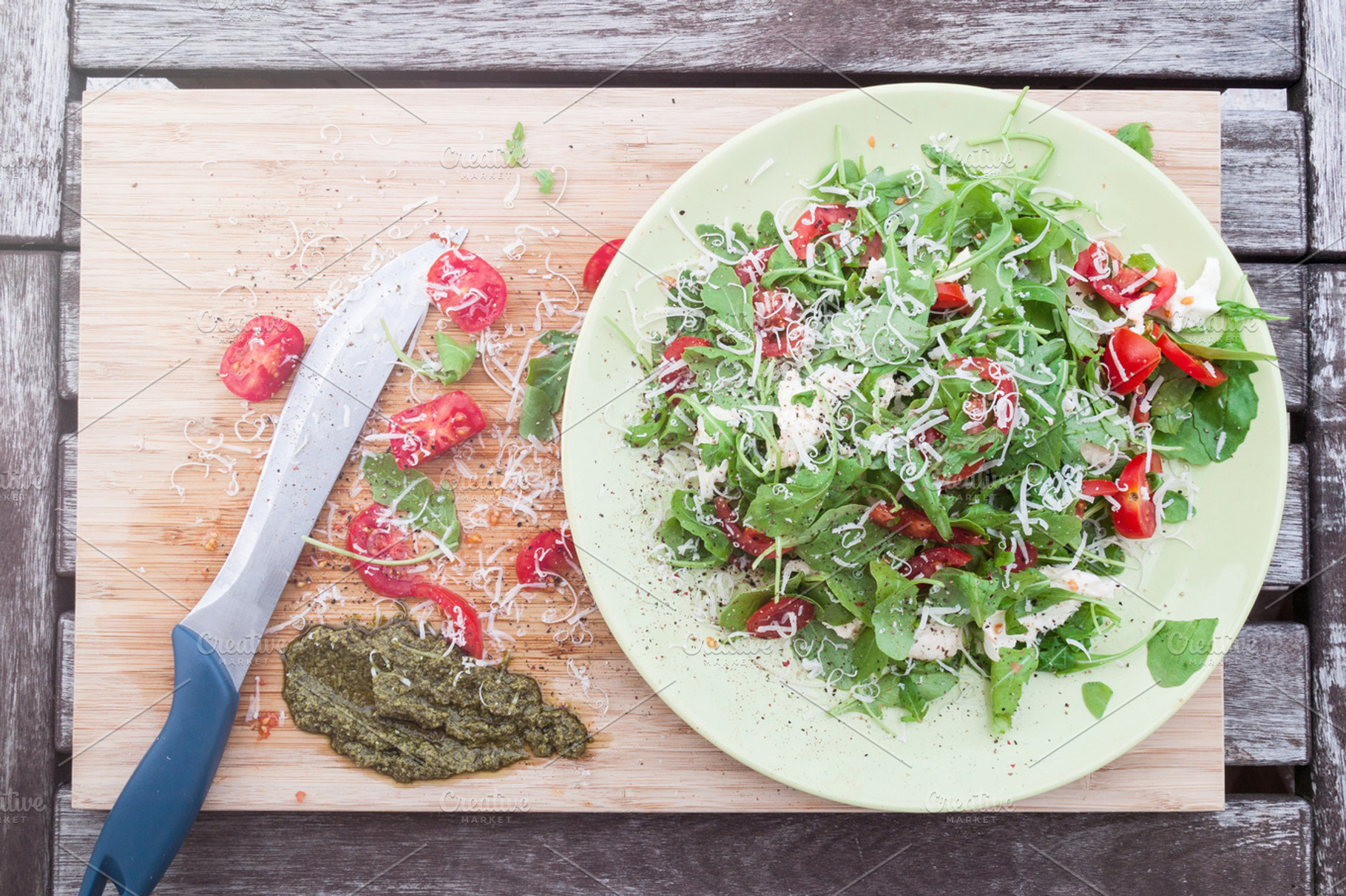 Fresh Arugulas Salad Containing Arugula Salad And Fresh