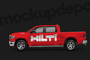 Dodge RAM Pickup Truck Mockup, a Mockup by mockupdepot (Thumbnail 4 of 5)