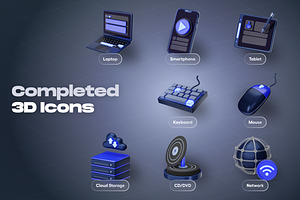 Devicely - Multimedia 3D Icon Set