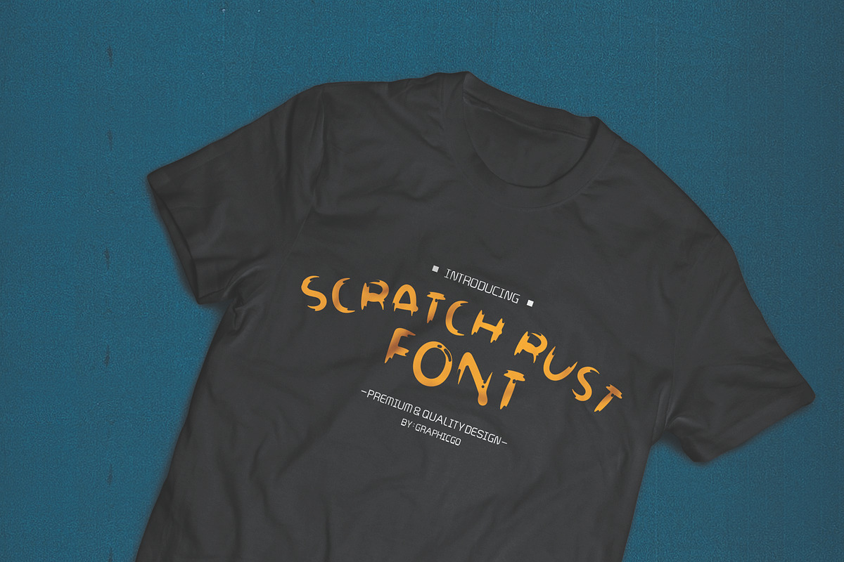 Scratch Rust Font preview 3