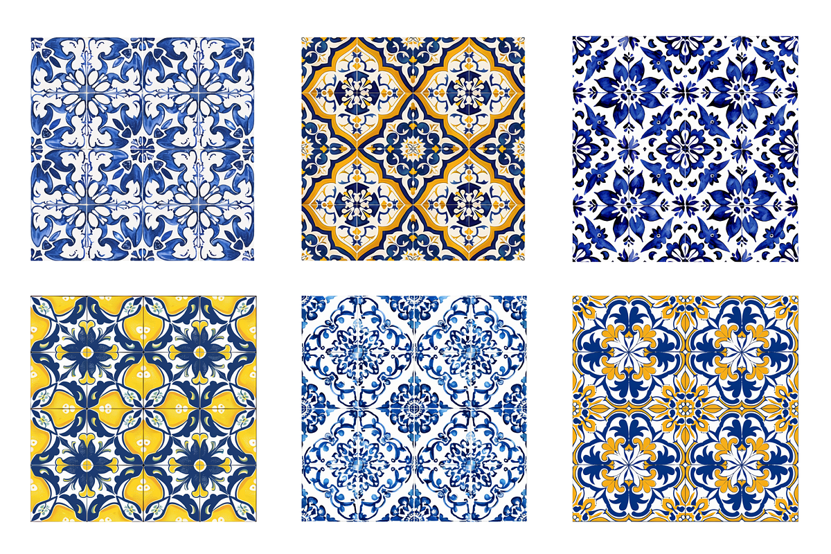 Sicilian Majolica Tile Patterns, a Pattern Graphic by Chromolume Studio (Photo 2 of 28)