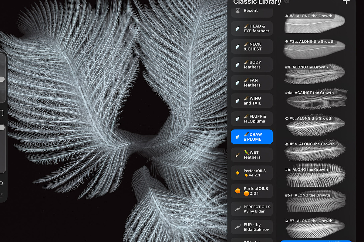 Plumage Atelier. Procreate Brushes, a Brush Add-On by Eldar Zakirov's (Photo 23 of 25)