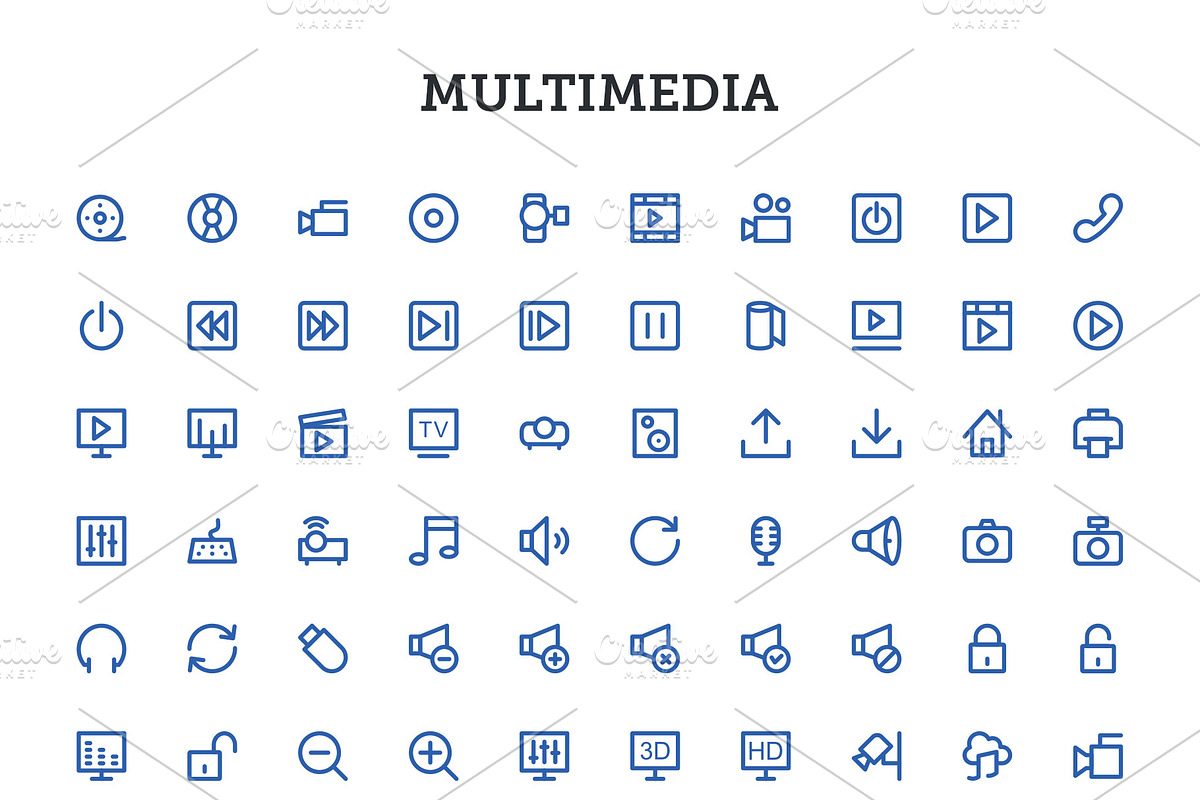 5000+ Bold Outline Icons Bundle, an Outline Icon by Vectors Market (Photo 6 of 11)