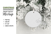 Round Christmas Tree Ornament Mockup, a Mockup by HaywireMedia & Mockups (Thumbnail 3 of 3)