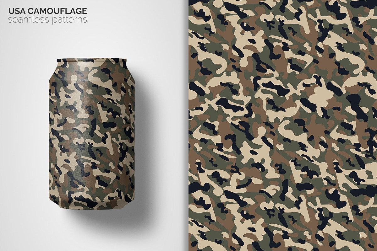 USA Camouflage Seamless Patterns, a Pattern Graphic by 3Y_Design (Photo 6 of 6)