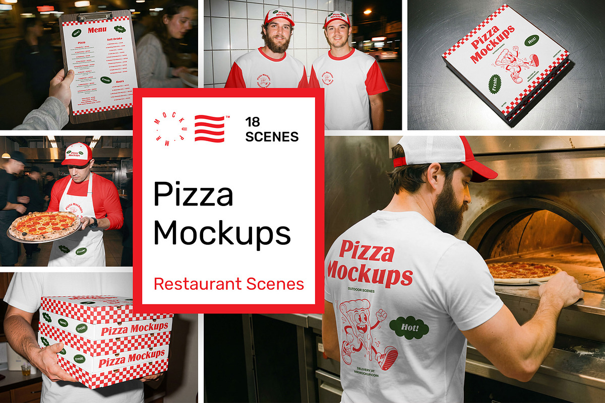 Pizza Mockups - Restaurant Scenes, a Packaging Mockup by Mr.Mockup™ (Photo 1 of 10)