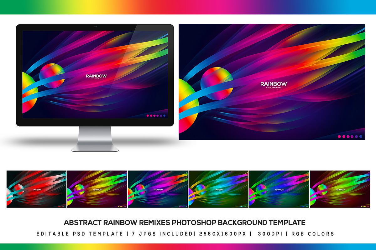 Rainbow Colors Photoshop Text Effect, a Social Media Template by angelicafx (Photo 1 of 4)