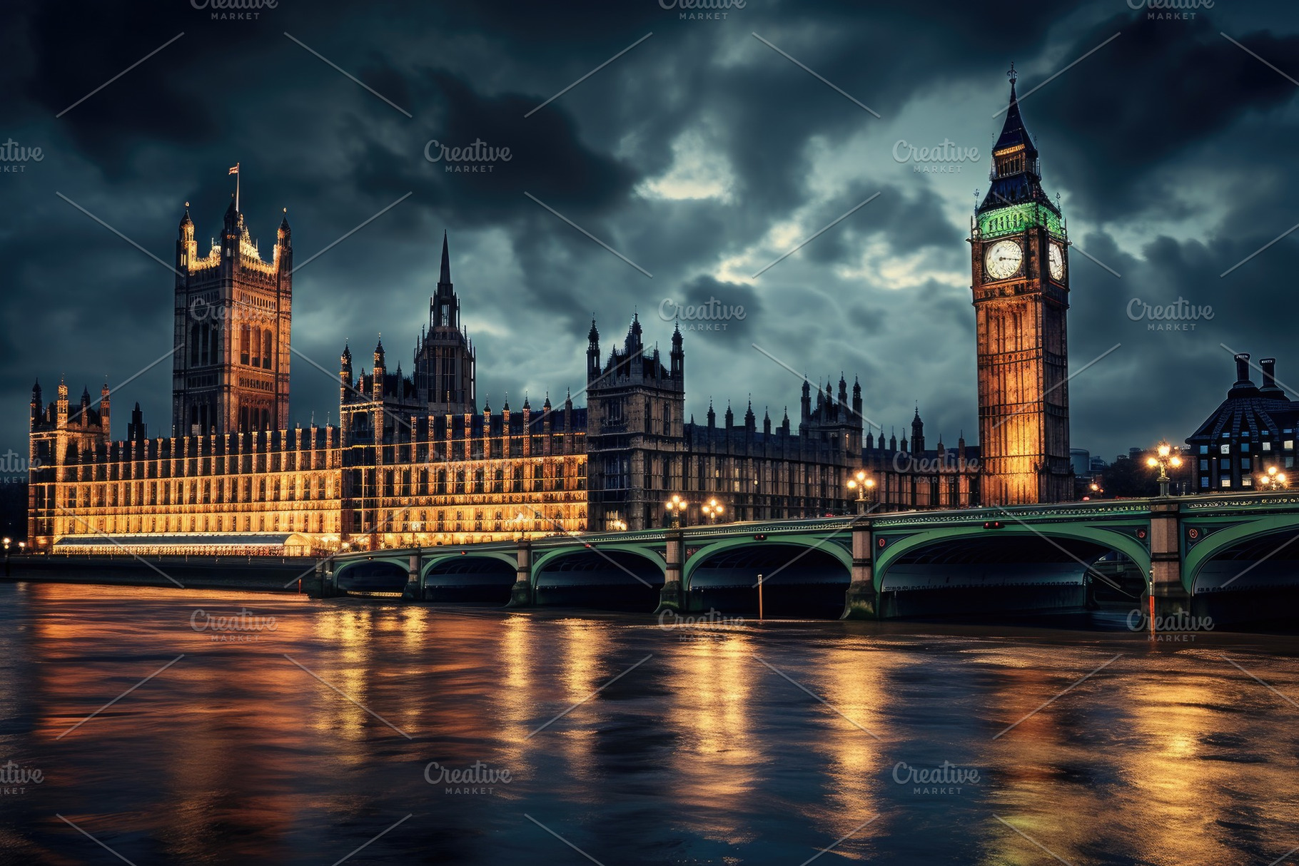 Big Ben and Houses of Parliament at, a Photo by Iftikhar Alam