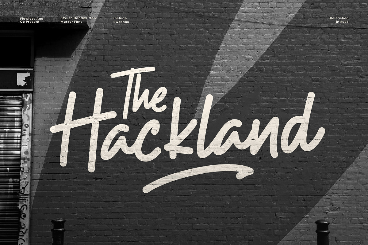 The Hackland - Handwritten Marker Fo, a Handwritten Font by Flawless And Co (Photo 1 of 10)