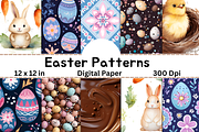 Happy Easter Patterns Digital Paper, a Pattern Graphic by Gloria Designed It (Thumbnail 1 of 4)