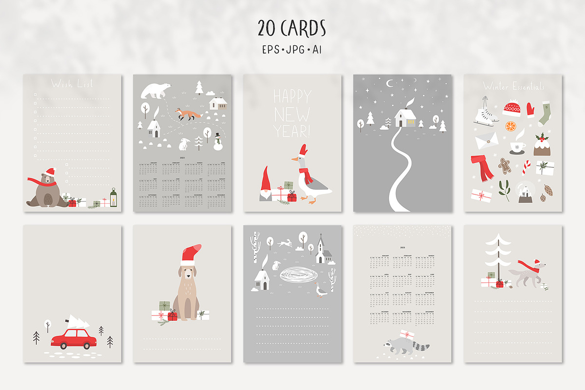 Scandi Christmas. Winter collection, a Seasonal Illustration by Kreker Kate (Photo 7 of 11)