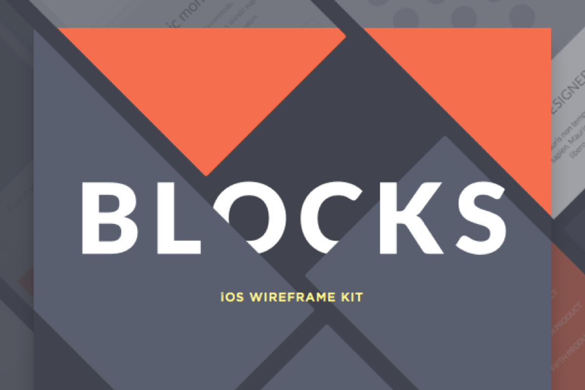Blocks iOS Wireframe Kit, a Templates & Theme by UI8 (Photo 1 of 7)