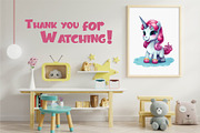 Cute rainbow unicorns 01. PNG Bundle, an Animal Illustration by KENO Mascots (Thumbnail 9 of 9)