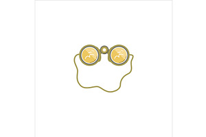 Binoculars and bird watching, an Object Illustration by Mila Di Art