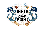 Fed the fish pirate corsair quote, an Object Illustration by Vector Tradition (Thumbnail 3 of 3)