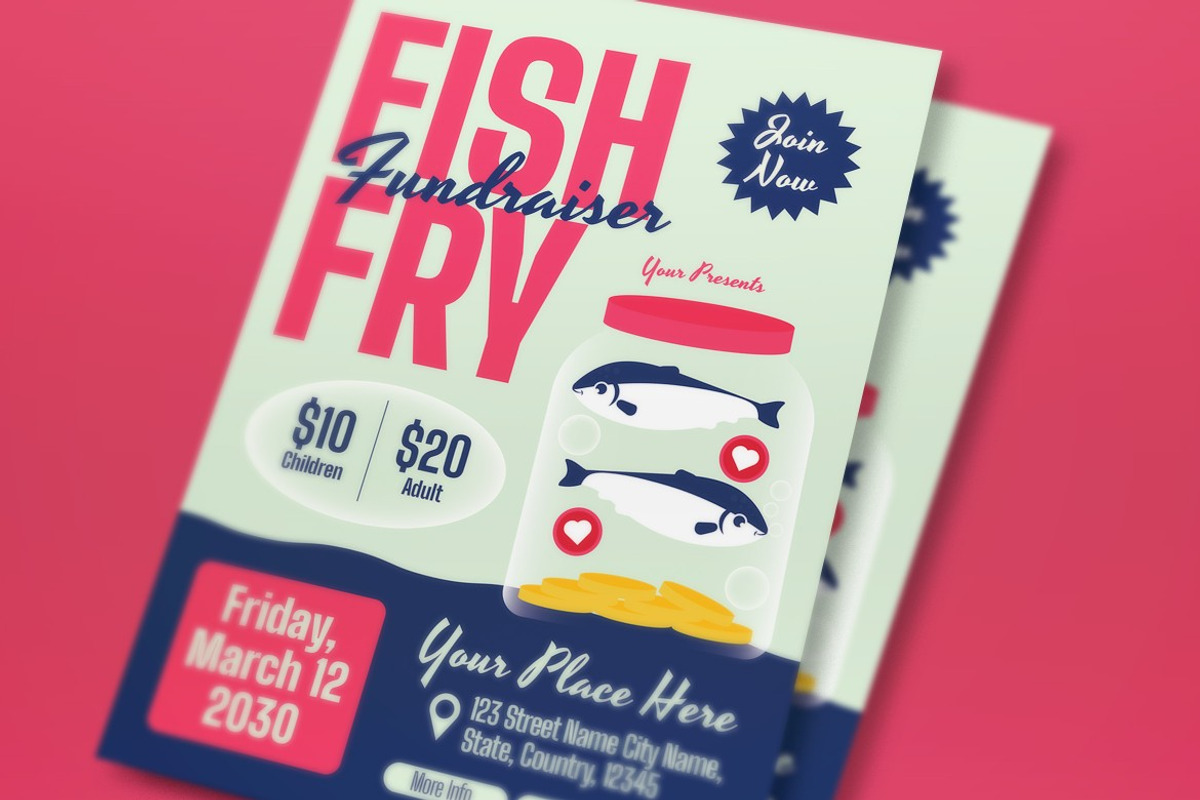 Fish Fry Fundraiser Flyer preview 2