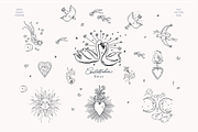 Whimsical Celestial Curtain Frames, a Decorative Illustration by Summer Nightingale Art (Thumbnail 1 of 12)