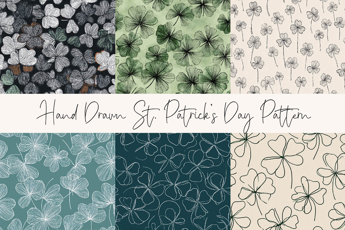 Hand Drawn St. Patrick’s Day Pattern, a Texture Illustration by DreamPrint404 (Photo 6 of 8)
