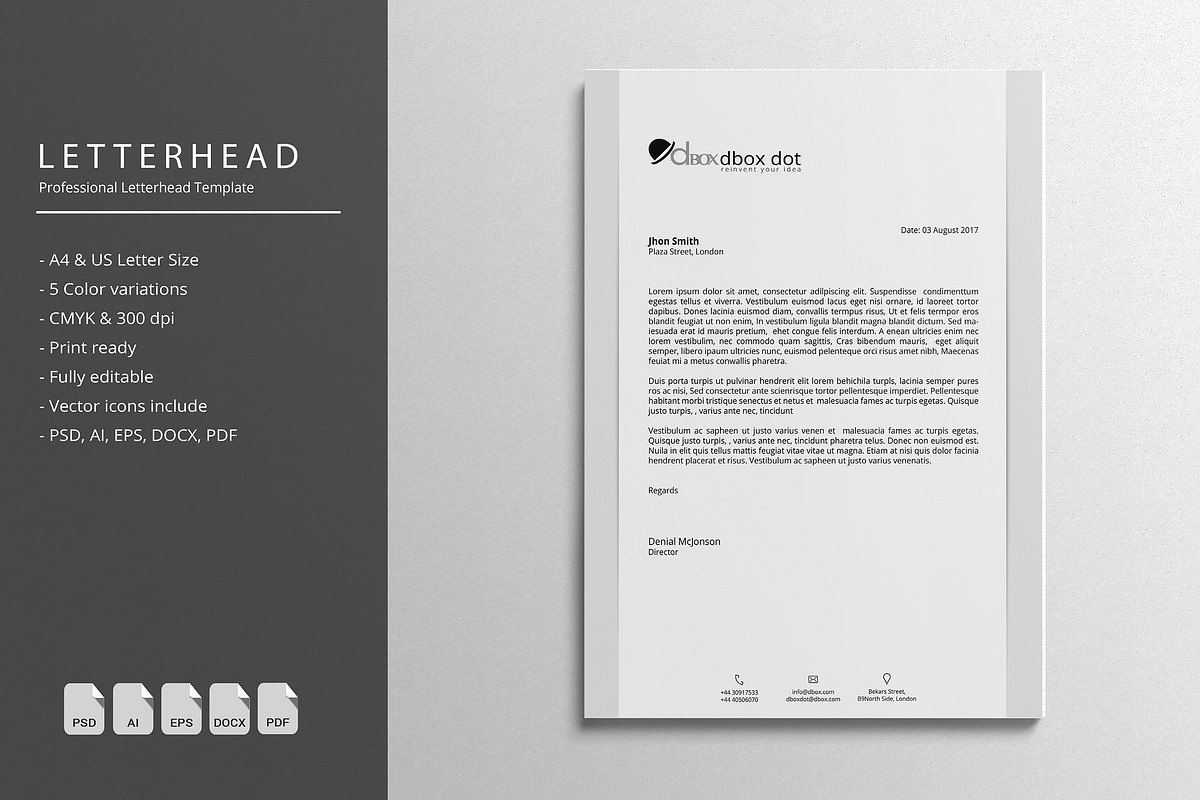Letterhead Template, a Stationery Template by artisanHR (Photo 1 of 6)