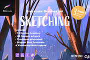 Procreate Brushes set : Sketching, a Brush Add-On by Artmeesri (Thumbnail 1 of 5)