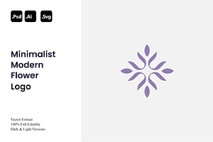 Minimalist Modern Flower Logo, a Branding & Logo Template by Luxury Logos