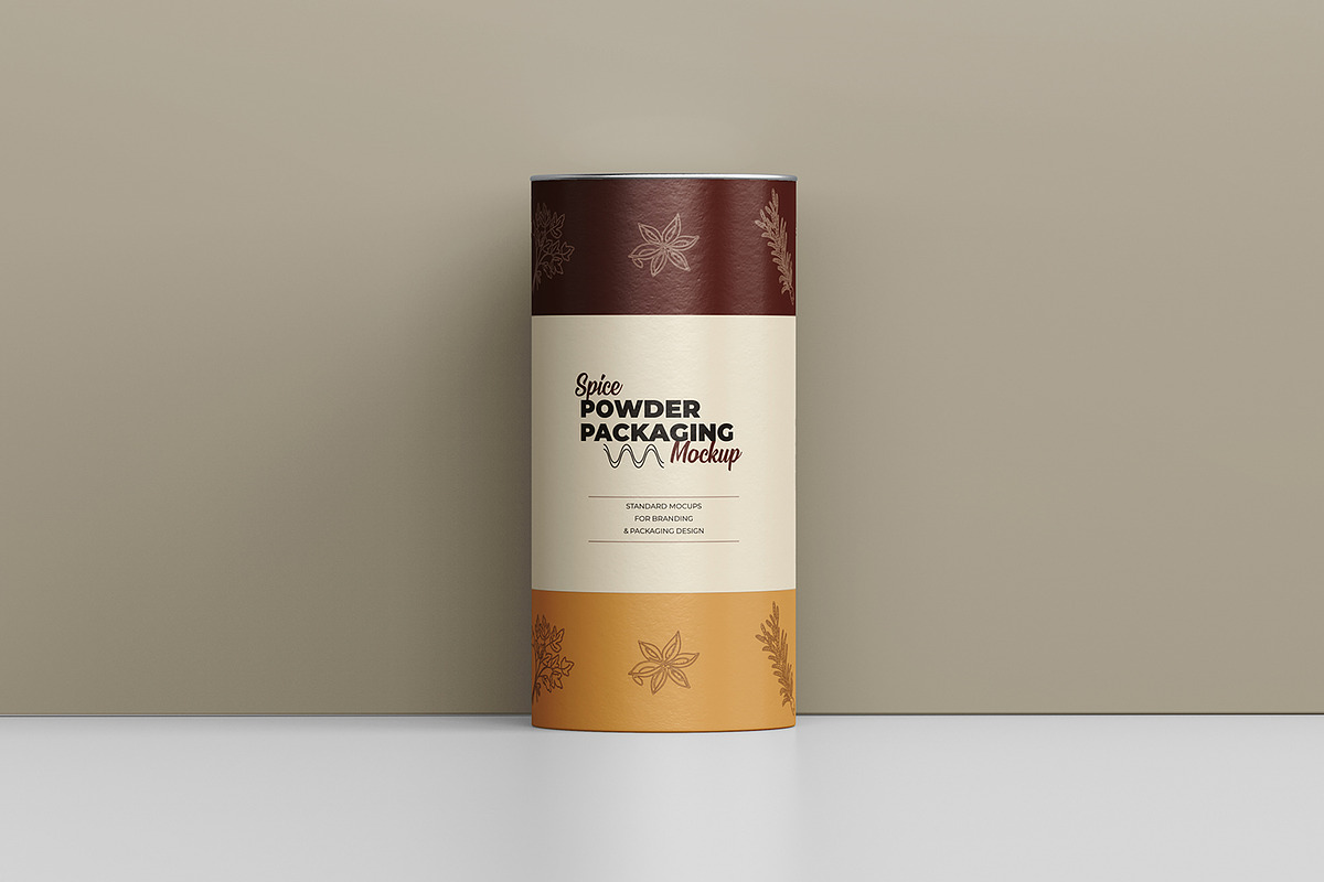 Paper Tube With Metallic Lid Mockup, a Packaging Mockup by Ram Studio LLC (Photo 3 of 14)