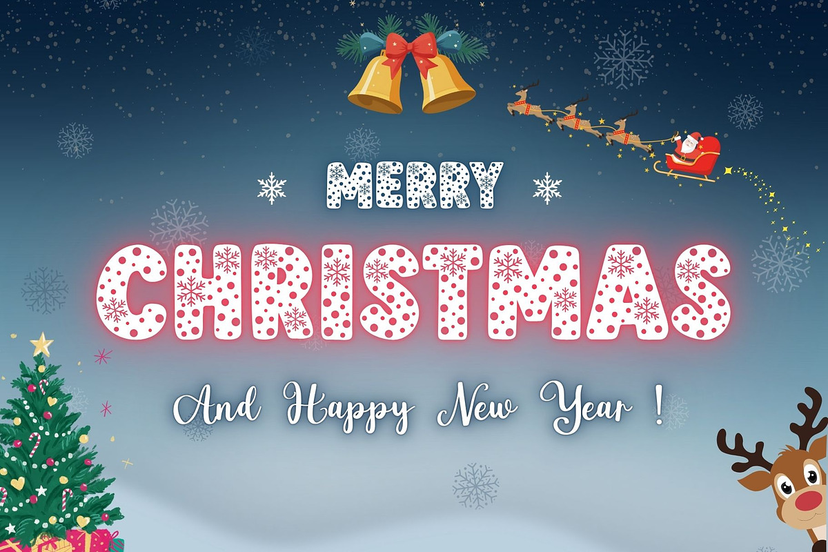 Snow Christmas Font Duo, a Script Font by AnningArts (Photo 2 of 9)