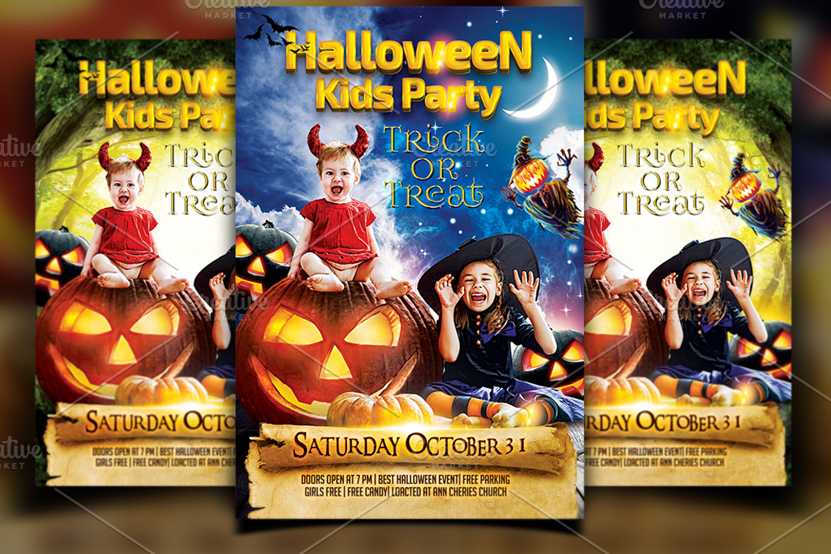Kids Halloween Party Flyer, a Flyer Template by Basez Flyers (Photo 2 of 3)