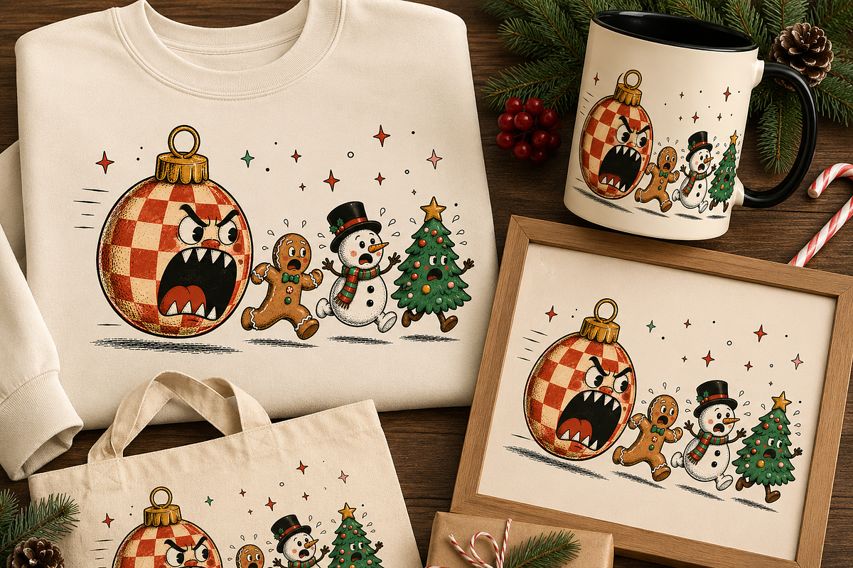 Funny Retro Vintage Christmas Bundle, an Object Graphic by Daisy Design (Photo 11 of 19)